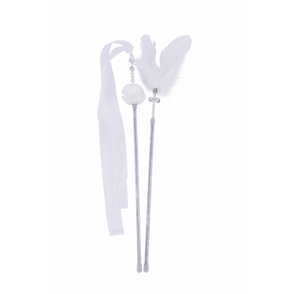 M-Pets Mooncat Olta Kedi Oyuncağı 40x0,5x0,5cm (2'li) (Beyaz)