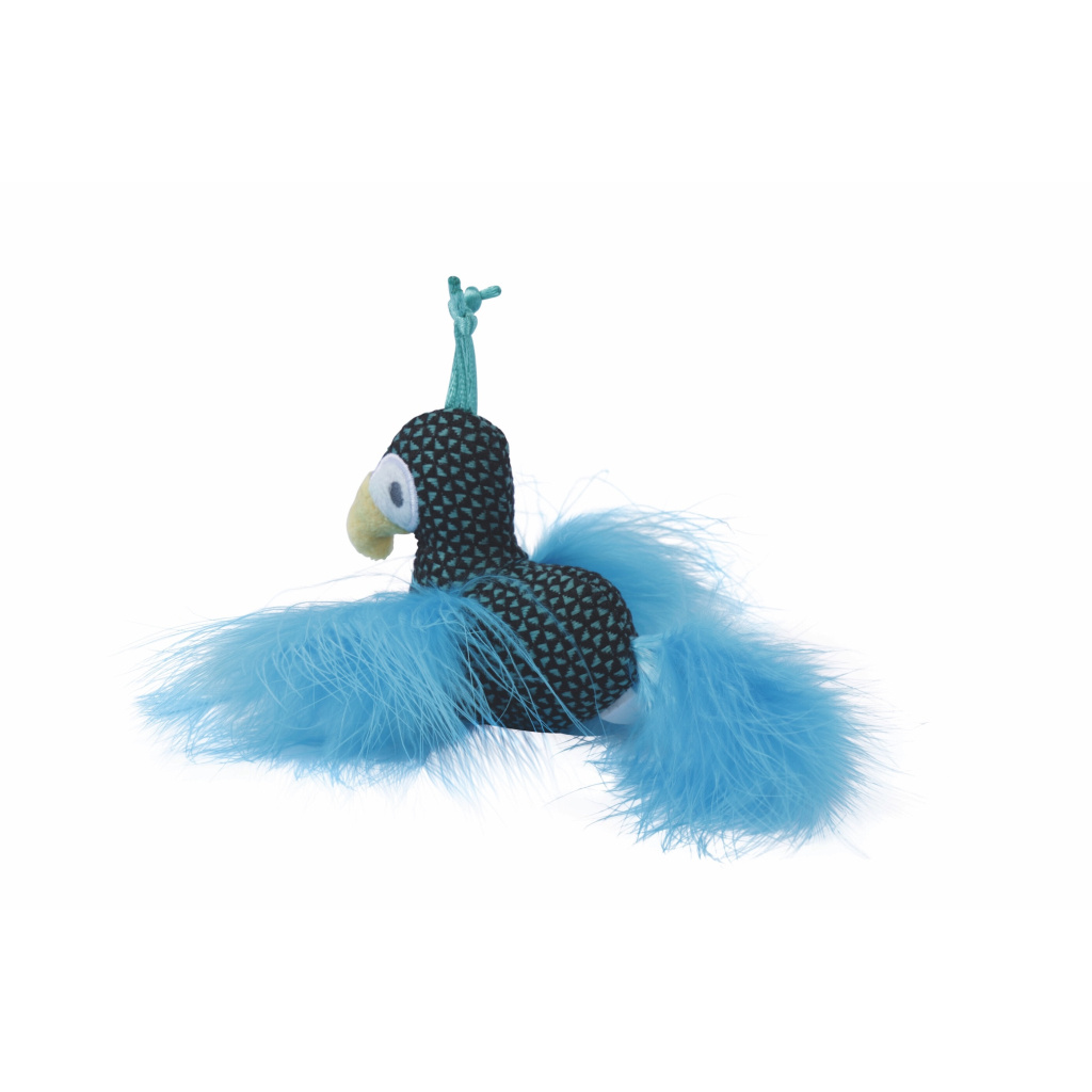 M-Pets Plume Catnipli Peaock Kedi Oyuncağı 7x9x3cm (Mavi)