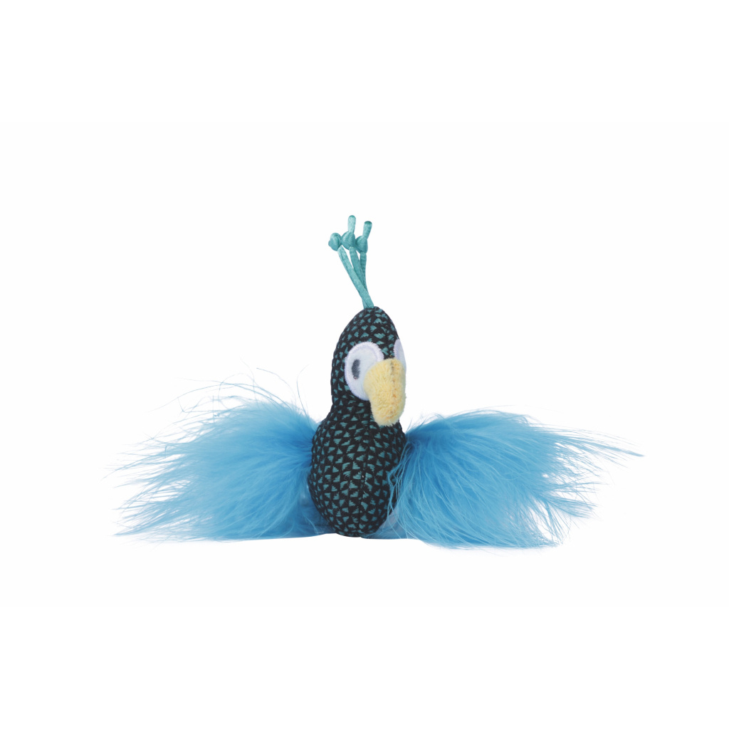 M-Pets Plume Catnipli Peaock Kedi Oyuncağı 7x9x3cm (Mavi)