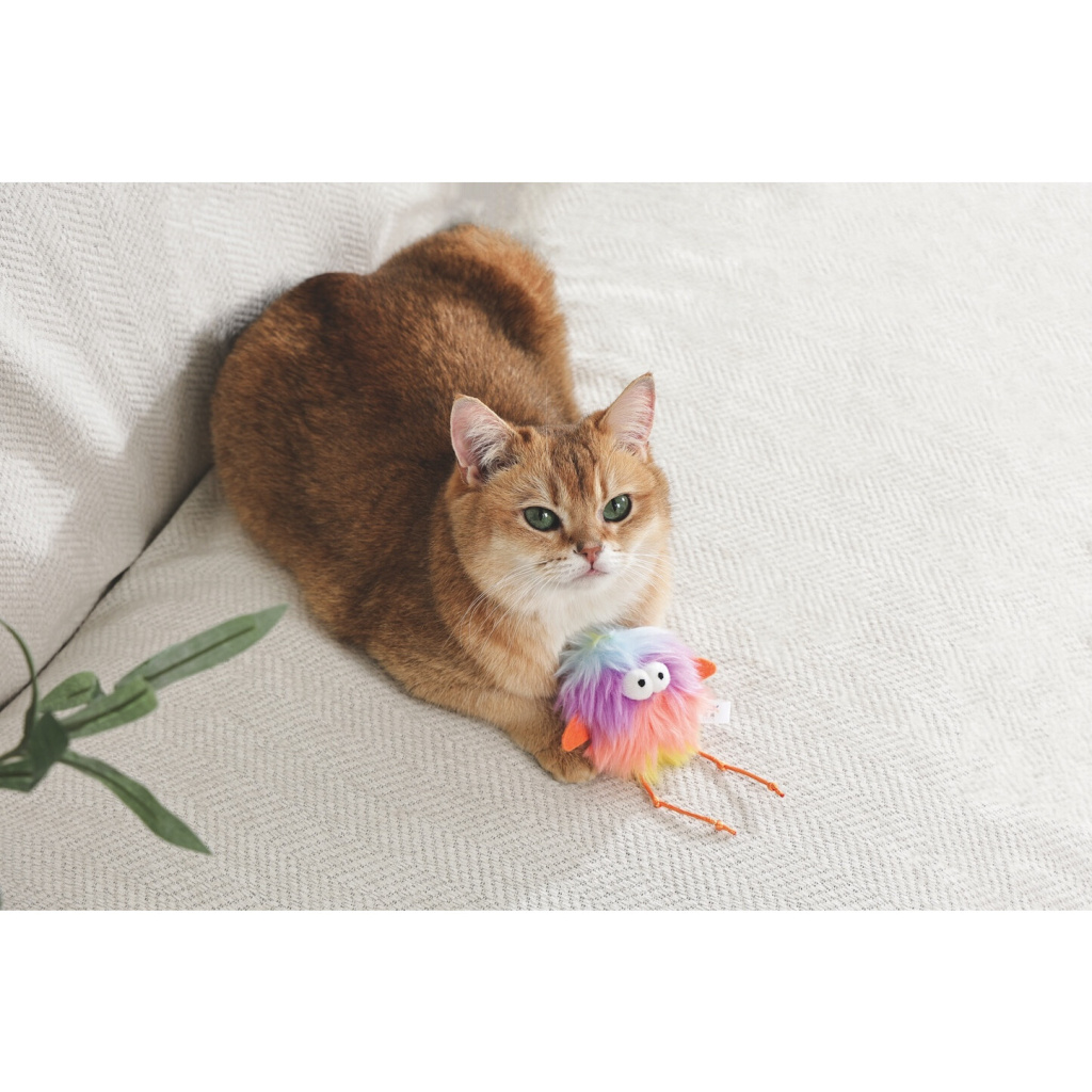 M-Pets Fluffy Bub Catnipli Kedi Oyuncağı 10x7x5,5cm (Karışık Renkli)