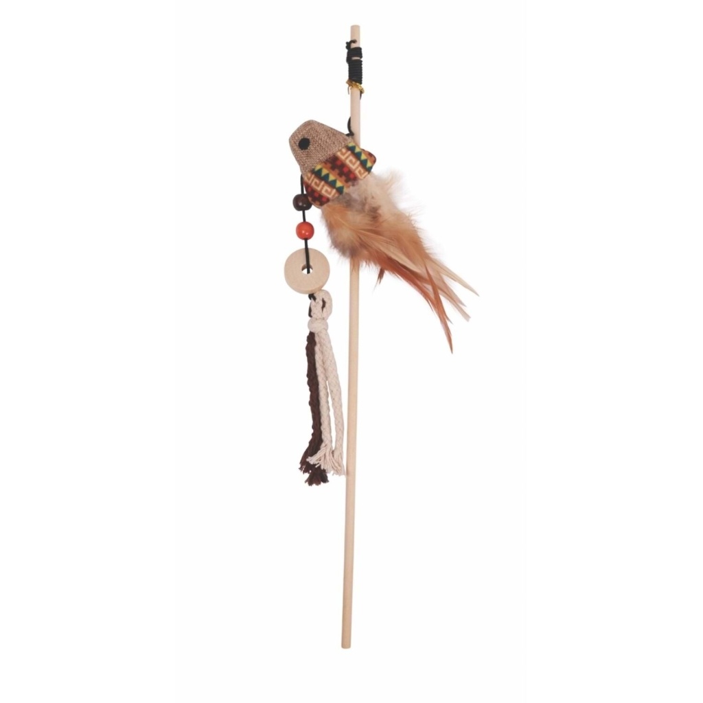 M-Pets Charmy Sardine Catnip ve Matabili Olta Kedi Oyuncağı (Kahverengi)