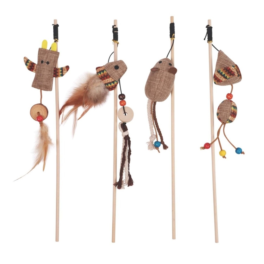 M-Pets Charmy Sardine Catnip ve Matabili Olta Kedi Oyuncağı (Kahverengi)