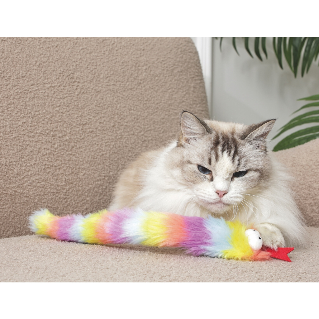 M-Pets Fluffy Miki Catnipli Peluş Kedi Oyuncağı 37x6x3cm
