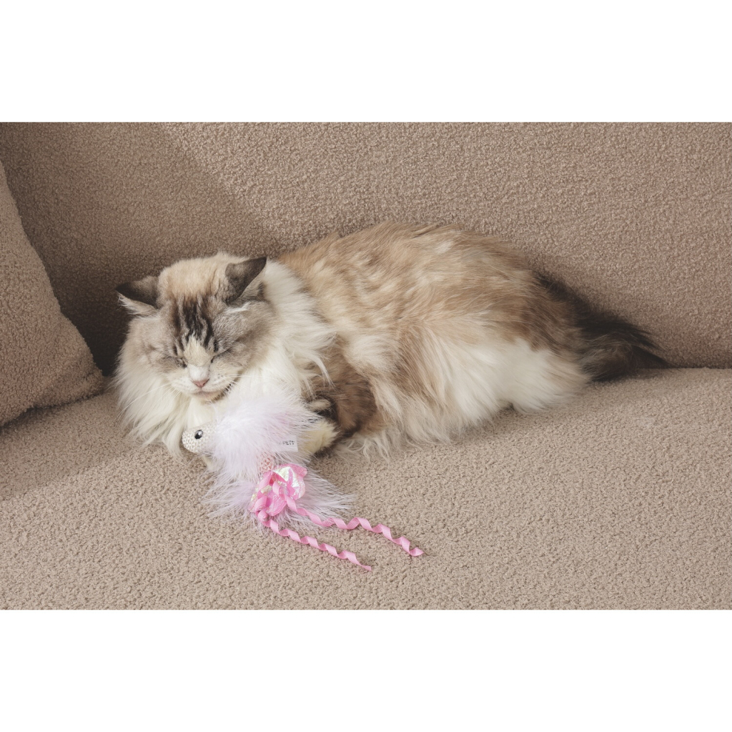 M-Pets Plume Pink Fish Catnipli Peluş Kedi Oyuncağı (Pembe)