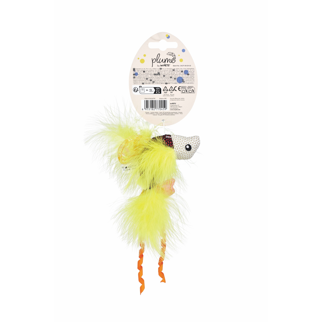 M-Pets Plume Yellow Fish Catnipli Peluş Kedi Oyuncağı (Sarı)