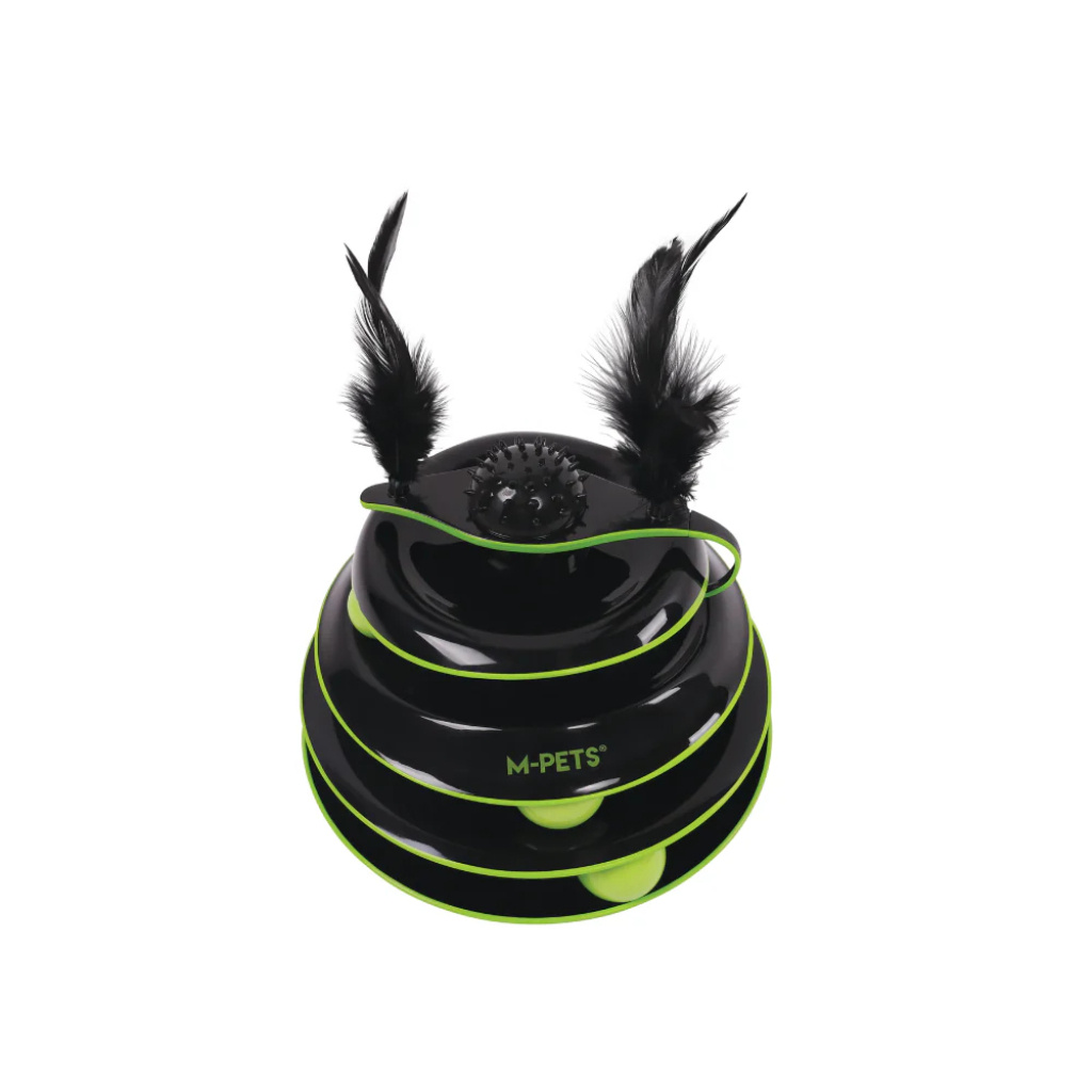 M-Pet Tüylü Dönen Top Kedi Oyuncağı 23cm