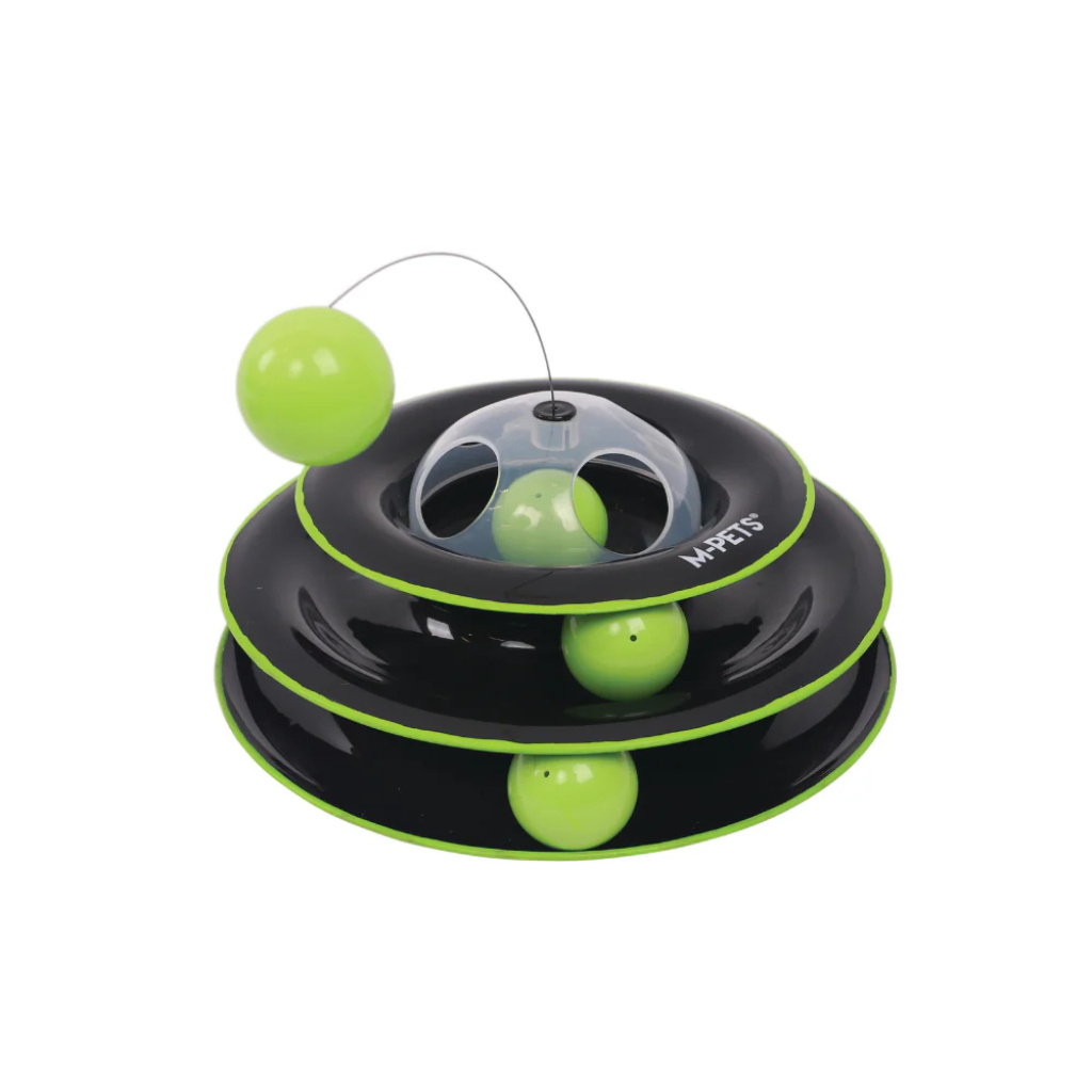 M-Pets Yaylı Dönen Top Kedi Oyuncağı 25cm (Siyah)