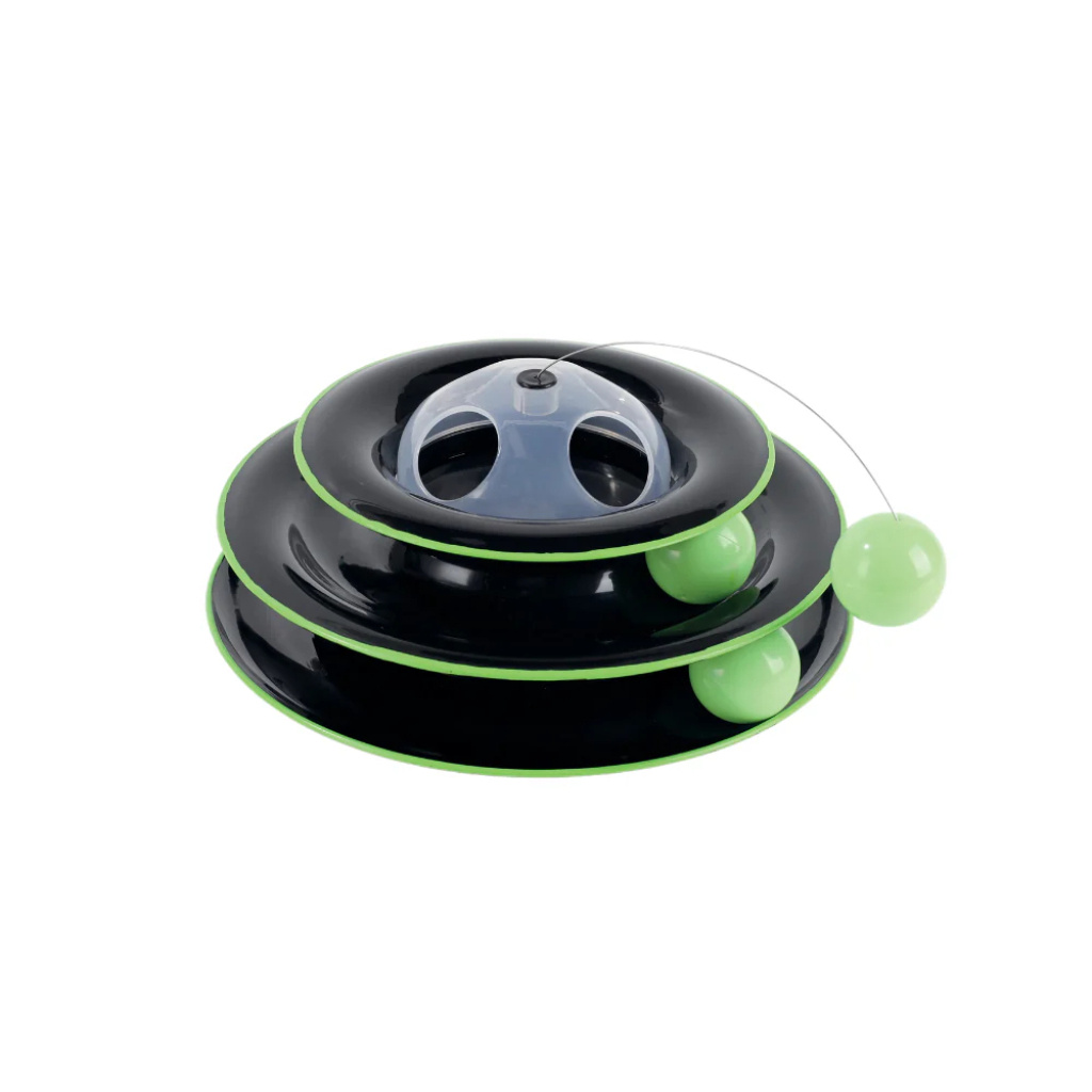 M-Pets Yaylı Dönen Top Kedi Oyuncağı 25cm (Siyah)