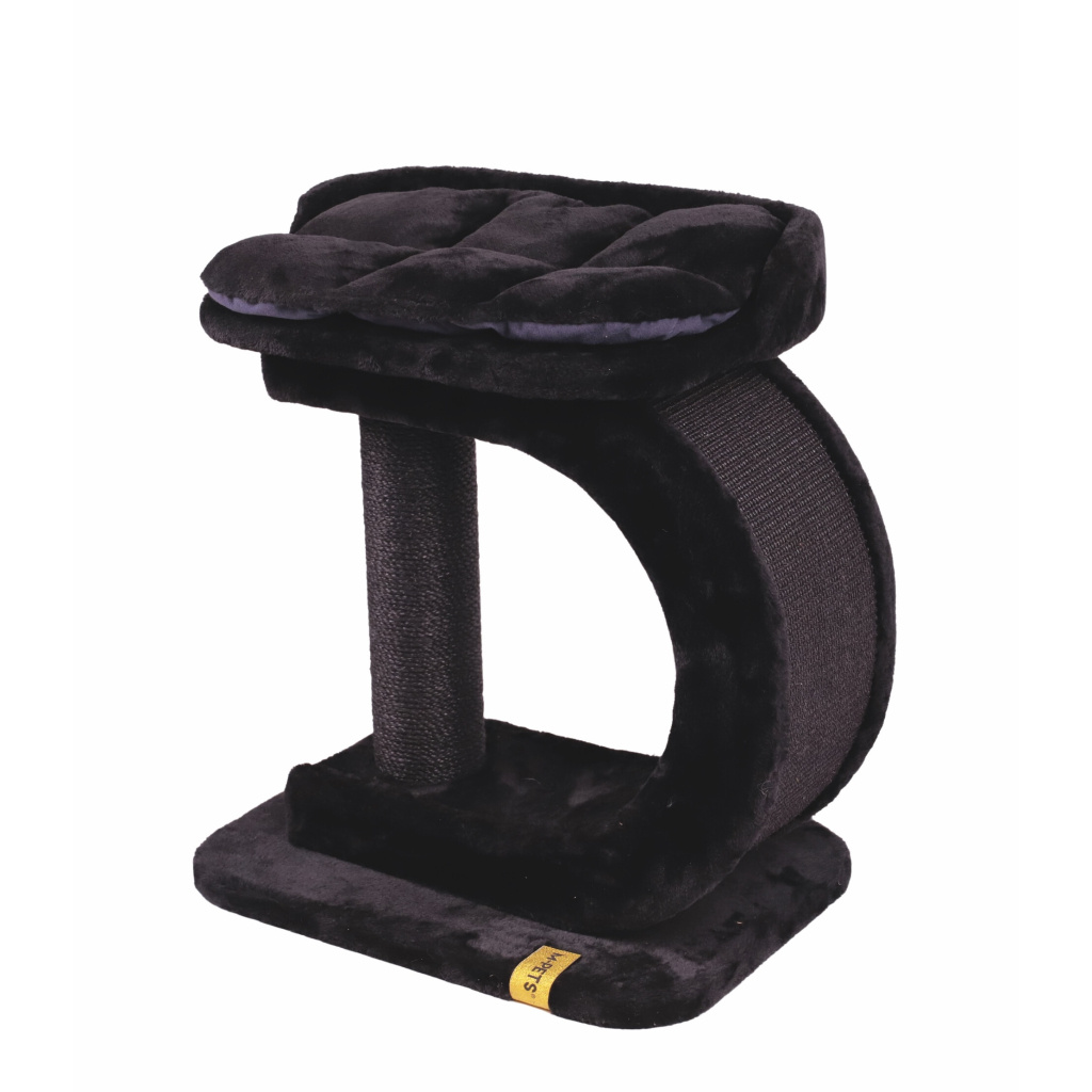 M-Pets Panther Premium Dehlia Tırmalama Tahtalı Kedi Ağacı 60x40x63,5cm (Siyah)