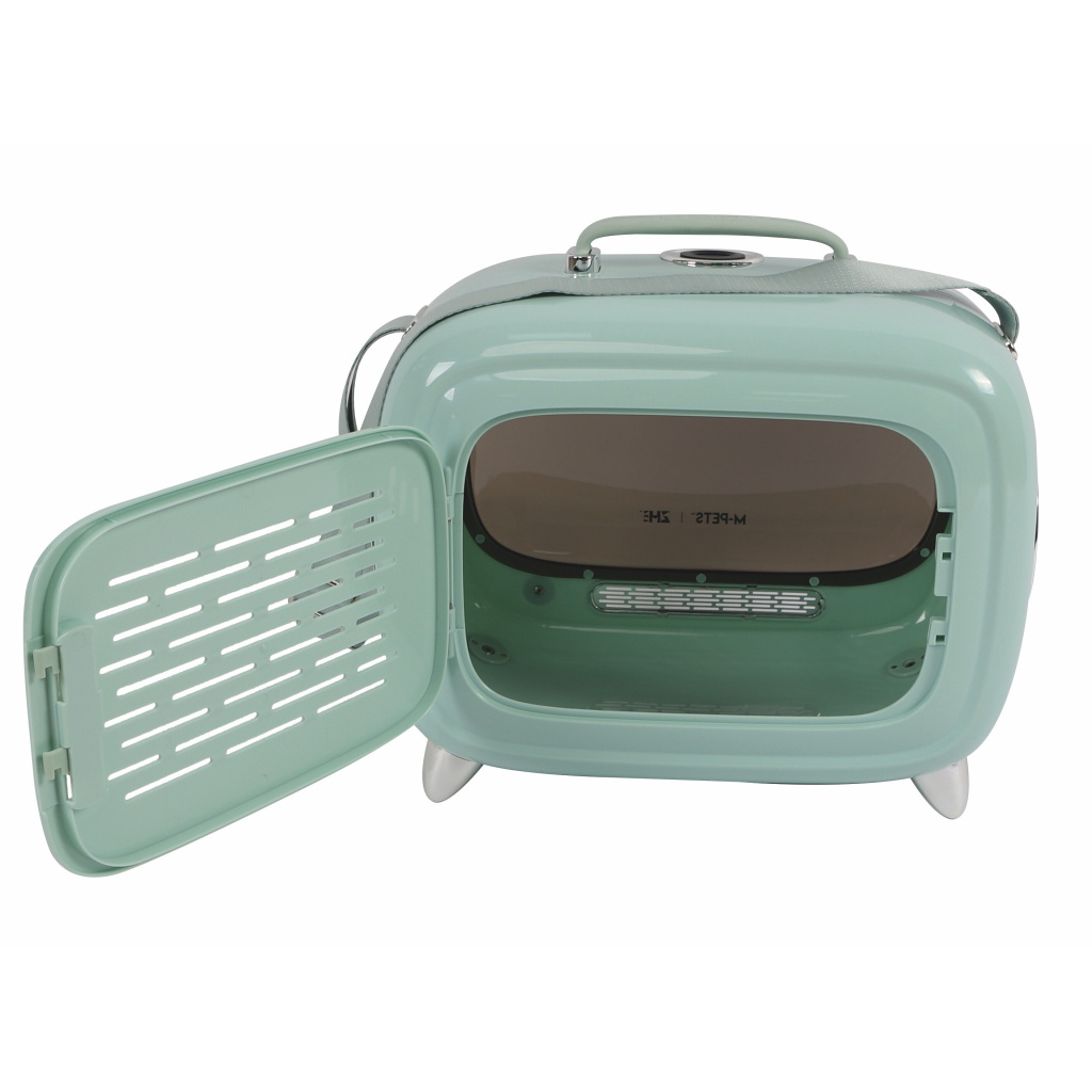 M-Pets Sixties Televizyon Şeklinde Kedi Taşıma Çantası 44,7x26,6x38,4cm (Turkuaz)