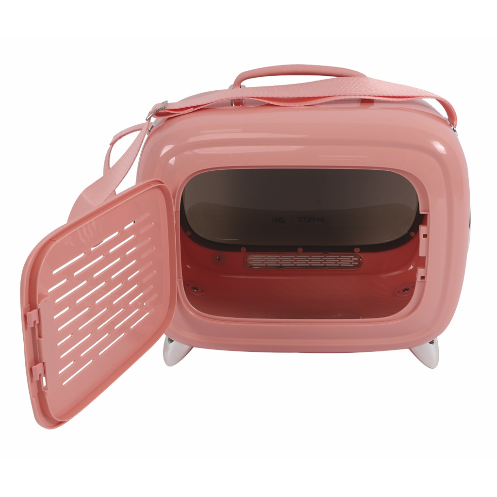 M-Pets Sixties Televizyon Şeklinde Kedi Taşıma Çantası 44,7x26,6x38,4cm (Pembe)