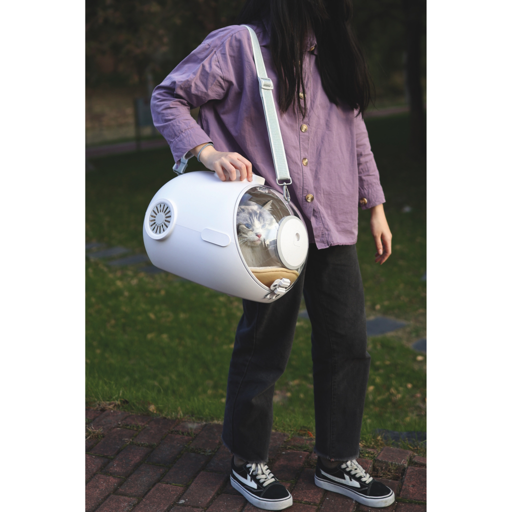 M-Pets Submarine Kedi Taşıma Çantası 49x32x30cm (Beyaz)