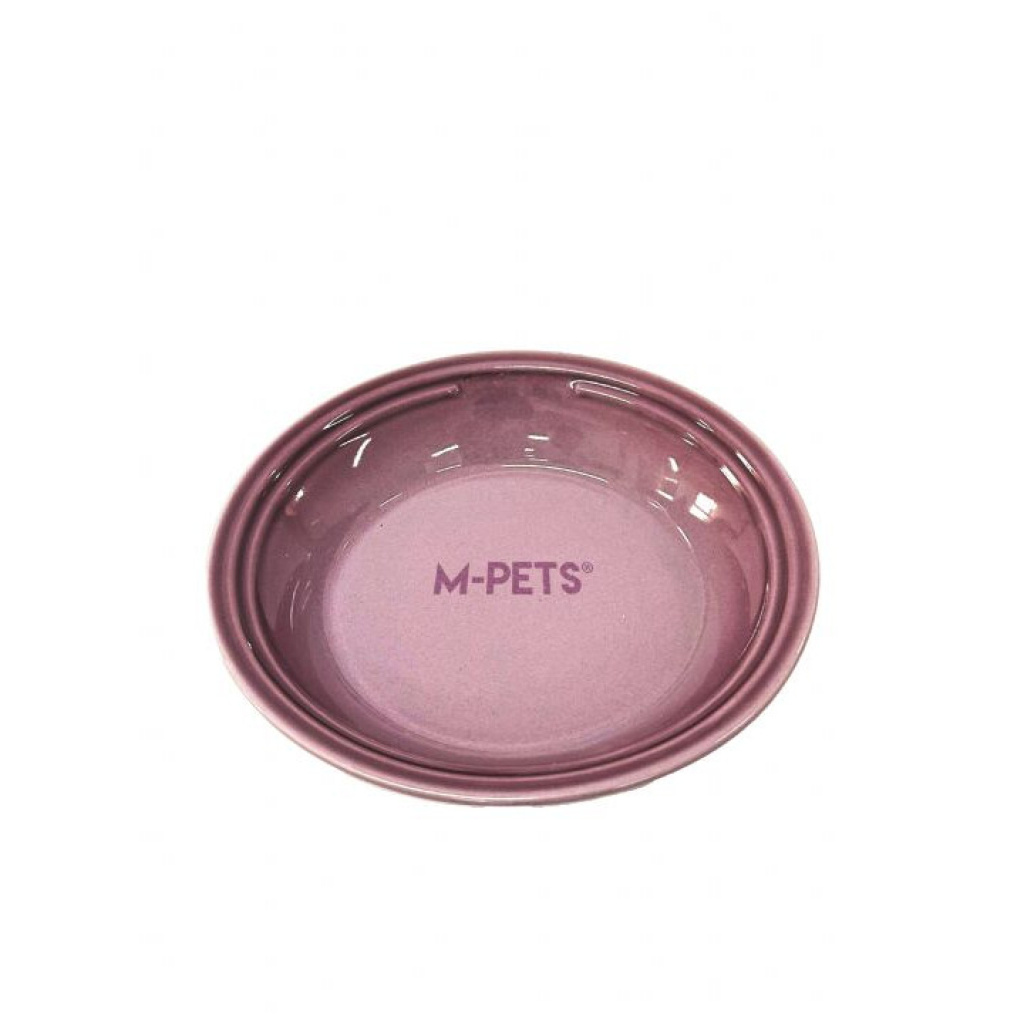 M-Pets Petjoy Flatty Seramik Kedi ve Köpek Mama Ve Su Kabı 500ml (Mor)