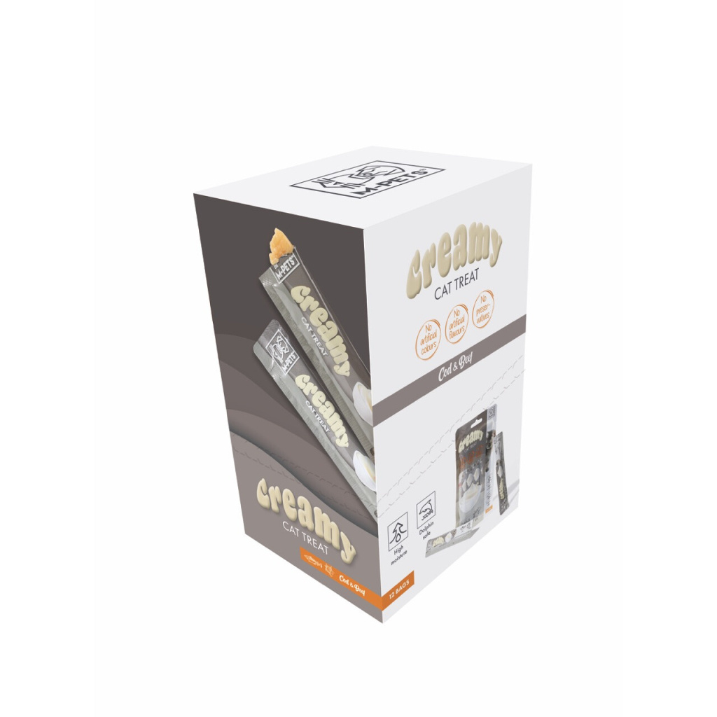 M-Pets Morina Balıklı ve Biftekli Krema Kedi Ödül Maması 15gr (4'lü)