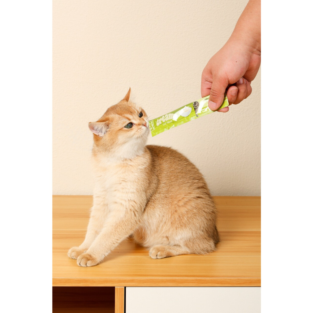 M-Pets Deniz Taraklı ve Ton Balıklı Krema Kedi Ödül Maması 15gr (4'lü)