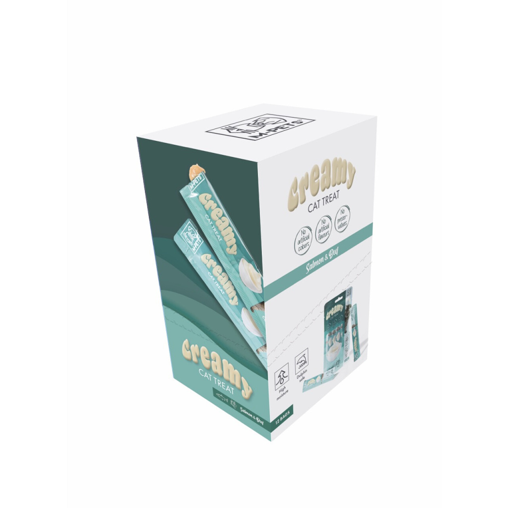 M-Pets Somonlu ve Biftekli Krema Kedi Ödül Maması 15gr (4'lü)