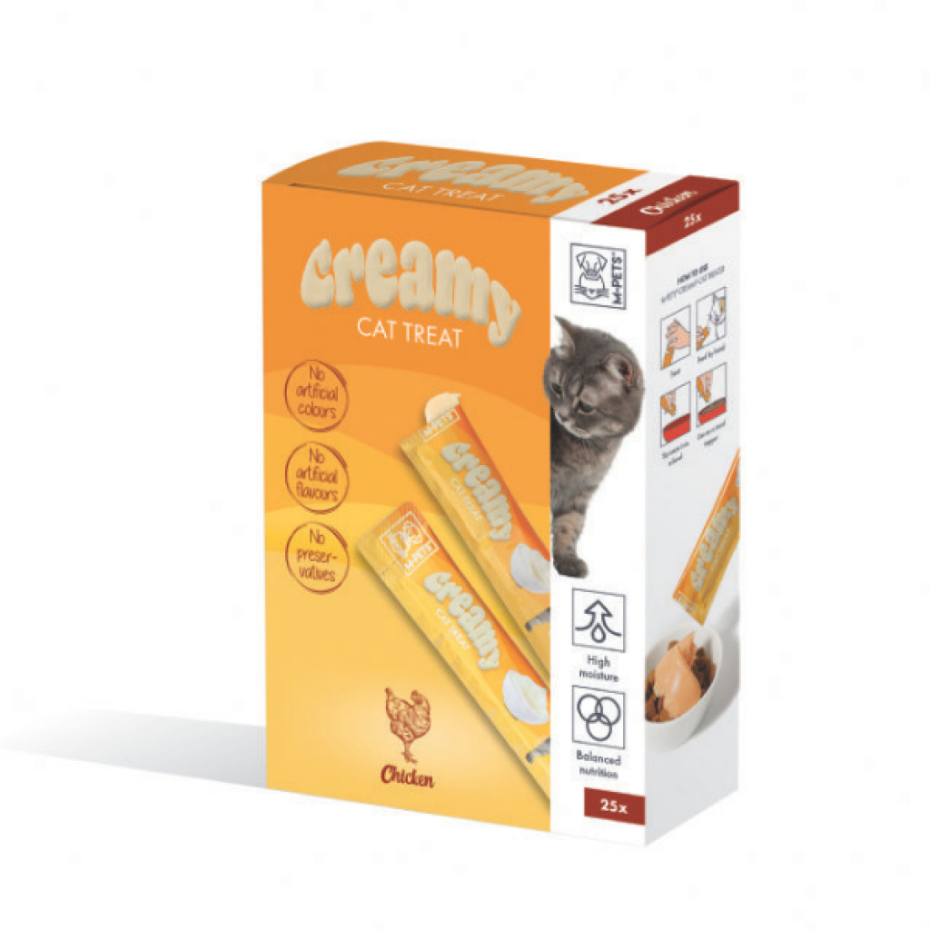 M-Pets Creamy Tavuklu Kedi Ödül Maması 15gr (25'li)