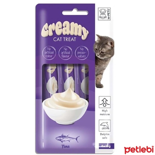 M-Pets Ton Balıklı Krema Kedi Ödül Maması 15gr (4'lü)
