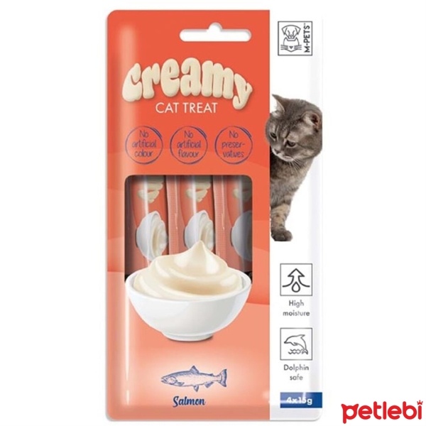 M-Pets Somonlu Krema Kedi Ödül Maması 15gr (4'lü)
