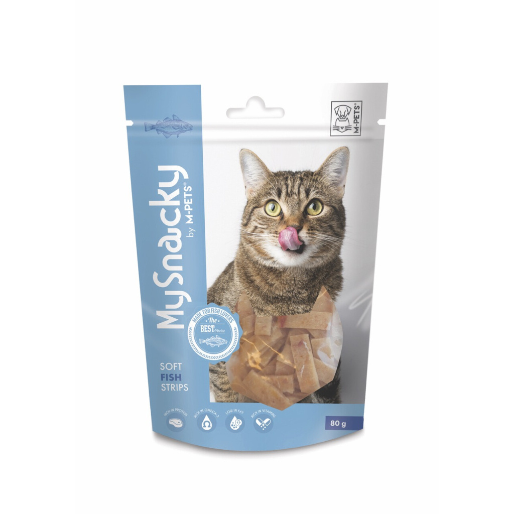 M-Pets My Snacky Balıklı Şerit Kedi Ödülü 80gr