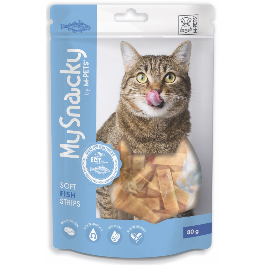 M-Pets My Snacky Balıklı Şerit Kedi Ödülü 80gr