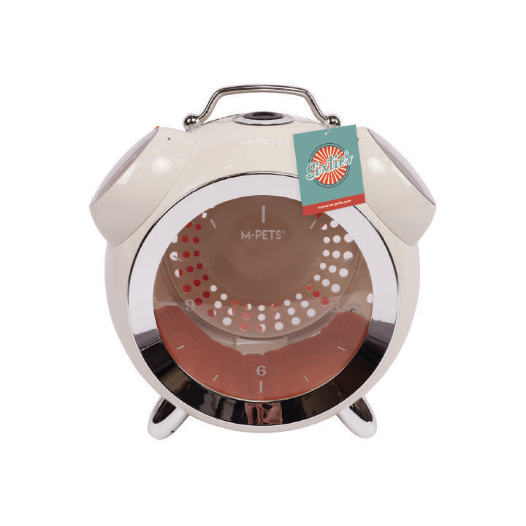 M-Pets Saat Kedi Taşıma Çantası 40x44x26cm (Beyaz)