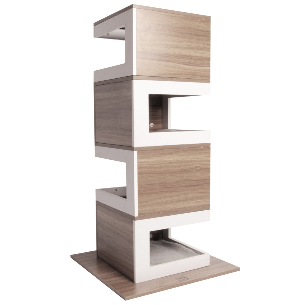 M-Pets Cat Elite Brigitte Tırmalama Tahtalı Kedi Evi 60x60x116cm