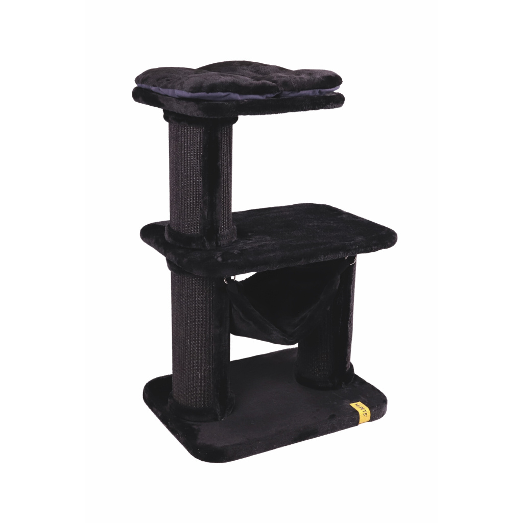 M-Pets Panther Premium Relax Kedi Tırmalama Tahtalı Kedi Ağacı 65x48x98cm (Siyah)
