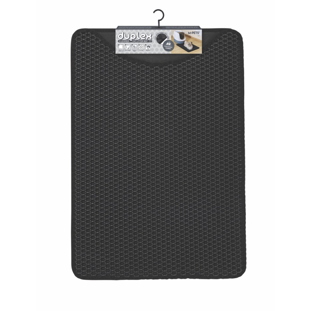 M-Pets Duplex Elekli Kedi Kumu Paspası 45x65cm (Siyah)