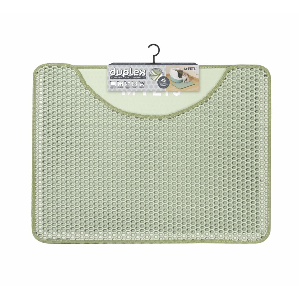 M-Pets Duplex Elekli Kedi Kumu Paspası 60x45cm (Yeşil)
