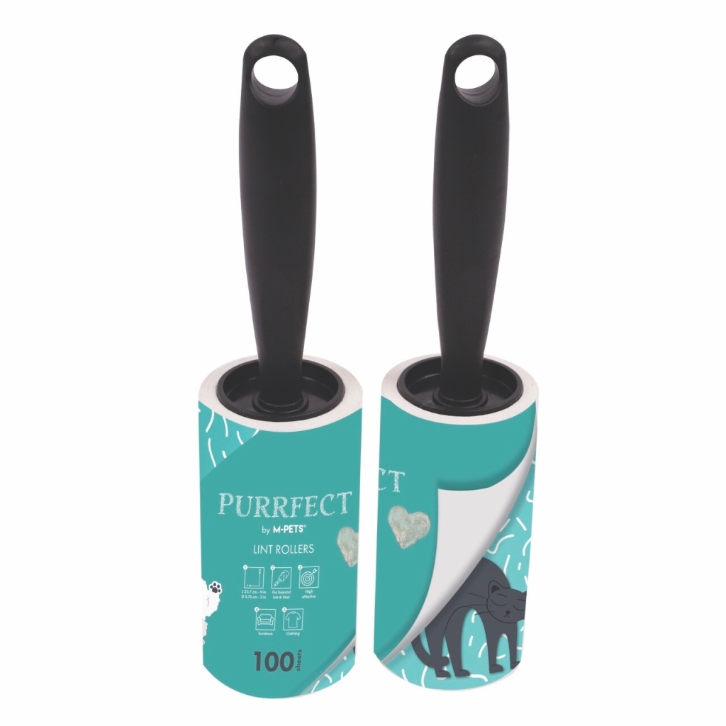 M-Pets Purrfect Kedi ve Köpekler için Tüy Toplama Rulosu (2'li) (100 Yaprak)