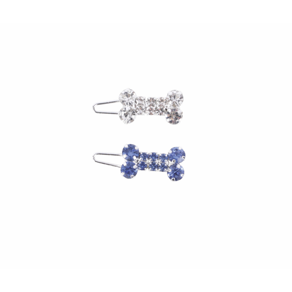 M-Pets Glam Kemikli Kedi ve Köpekler için Toka (Mavi - Beyaz)