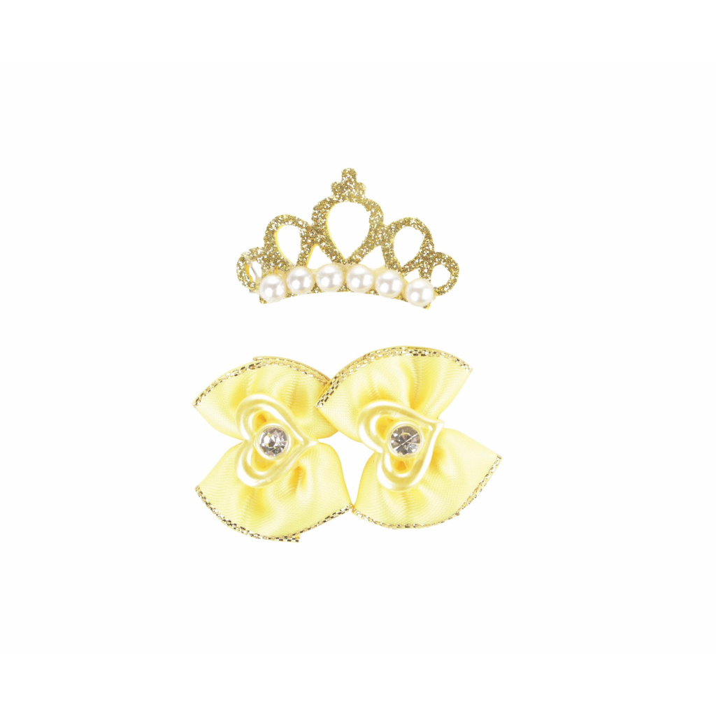 M-Pets Glam Fiyonklu Kedi ve Köpekler için Toka (Sarı)