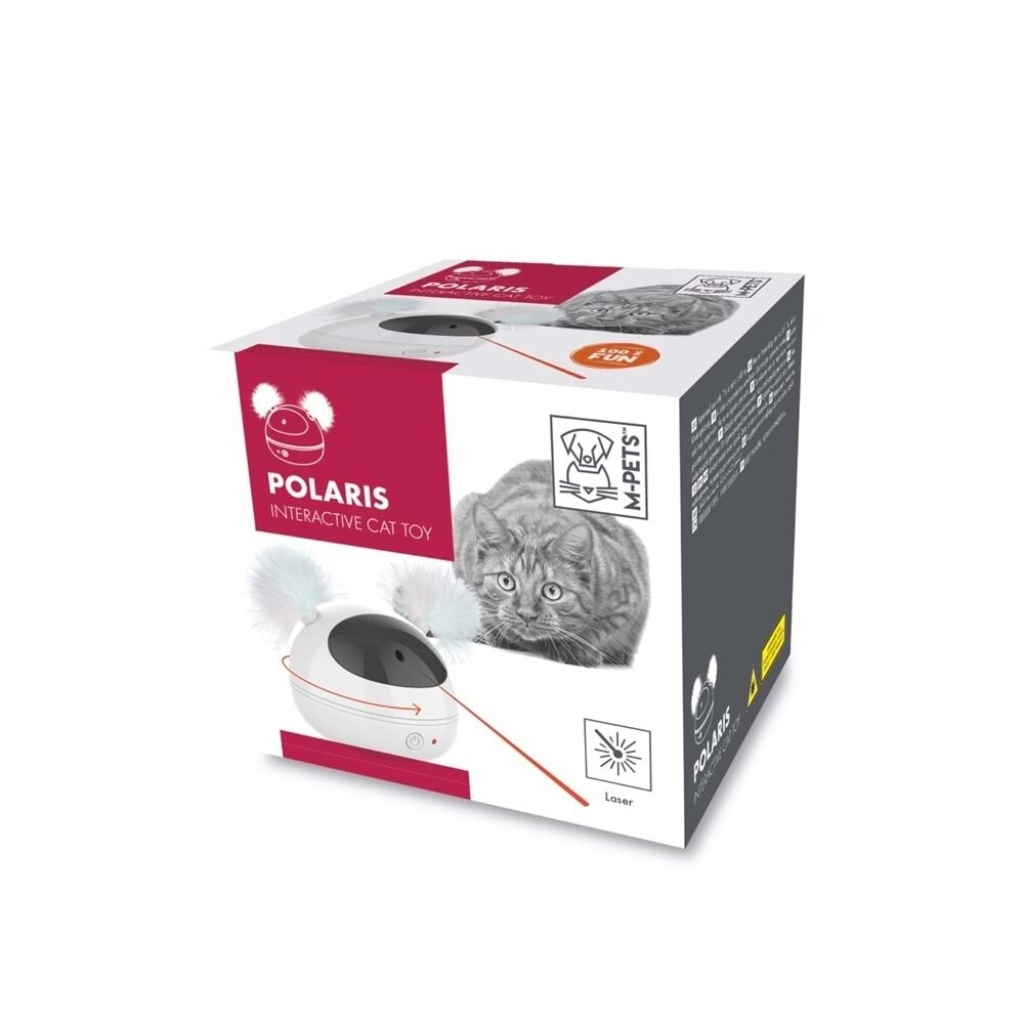 M-Pets Polaris İnteraktif Kedi Oyuncağı 10x10x8,72cm (Beyaz)