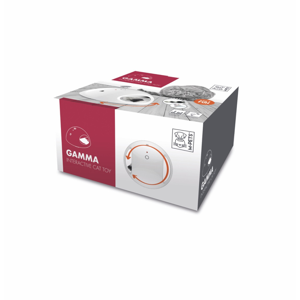 M-Pets İnteraktif Gamma Kedi Oyuncağı 16,2x16,2x7,8cm (Beyaz)