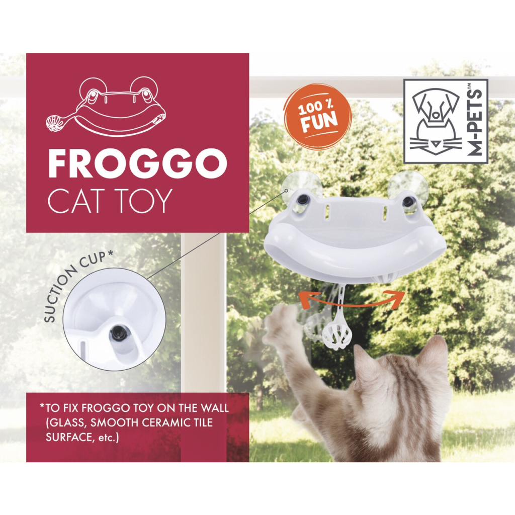 M-Pets İnteraktif Kurbağa Kedi Oyuncağı 17x18,5x6cm