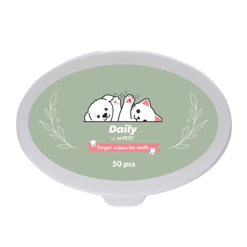 M-Pets Daily Kedi ve Köpekler İçin Diş Temizliği Parmak Pedi (50'li)