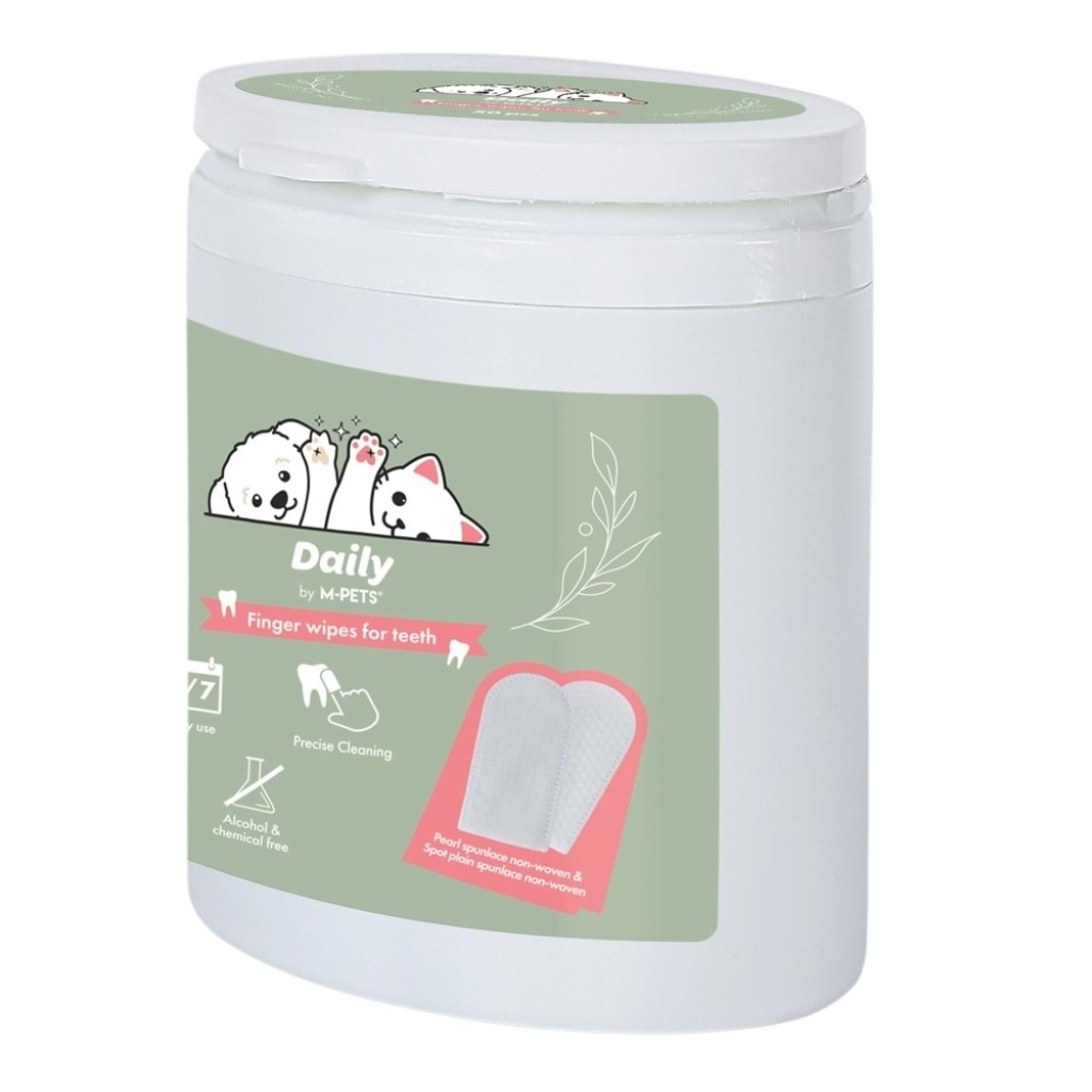 M-Pets Daily Kedi ve Köpekler İçin Diş Temizliği Parmak Pedi (50'li)
