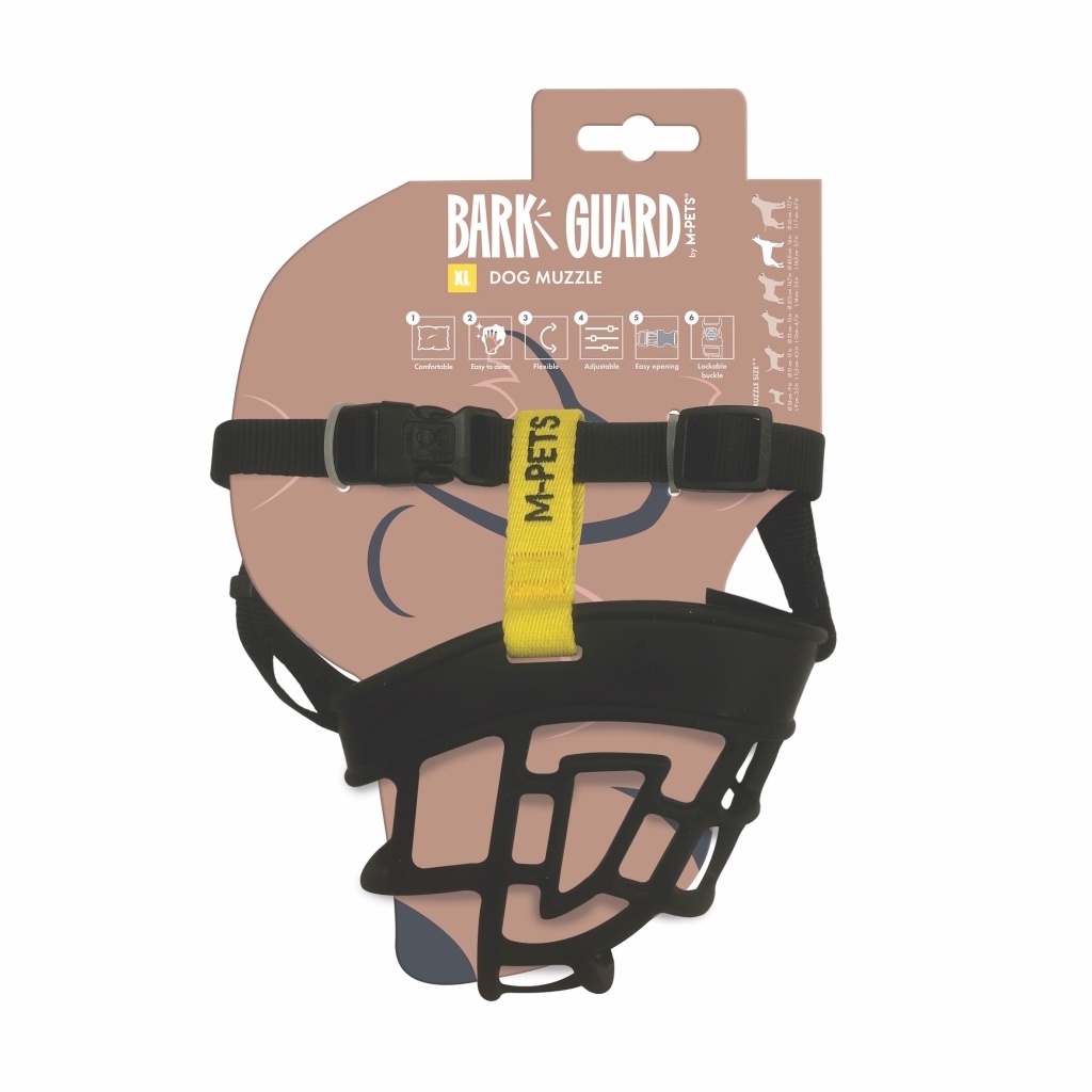 M-Pets Bark Guard Köpek Ağızlığı 20x17x9cm (Siyah) [XL]