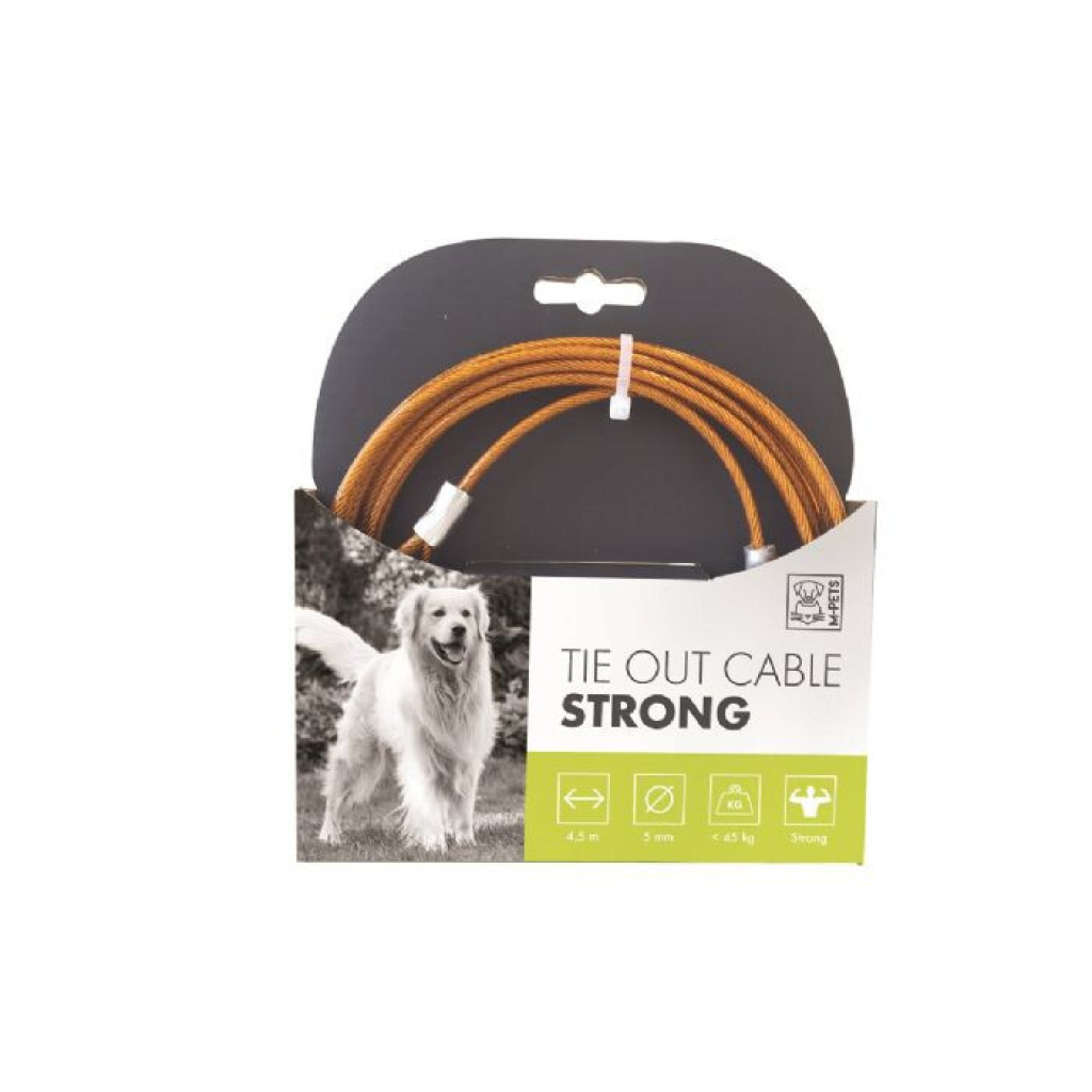 M-Pets Strong Bahçe Bağlama Halatı 4,5m (Turuncu)