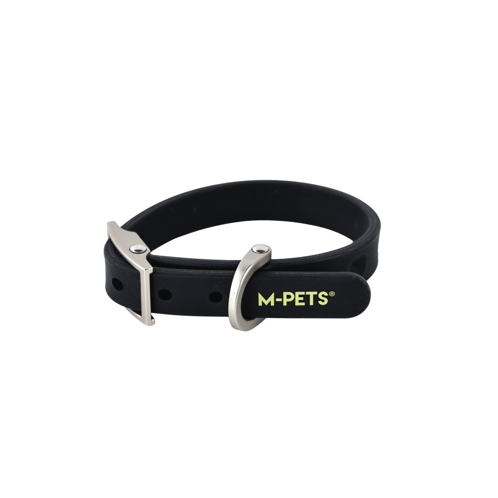 M-Pets Bond Silikon NFC Sistemli Köpek Boyun Tasması (Siyah) [M]