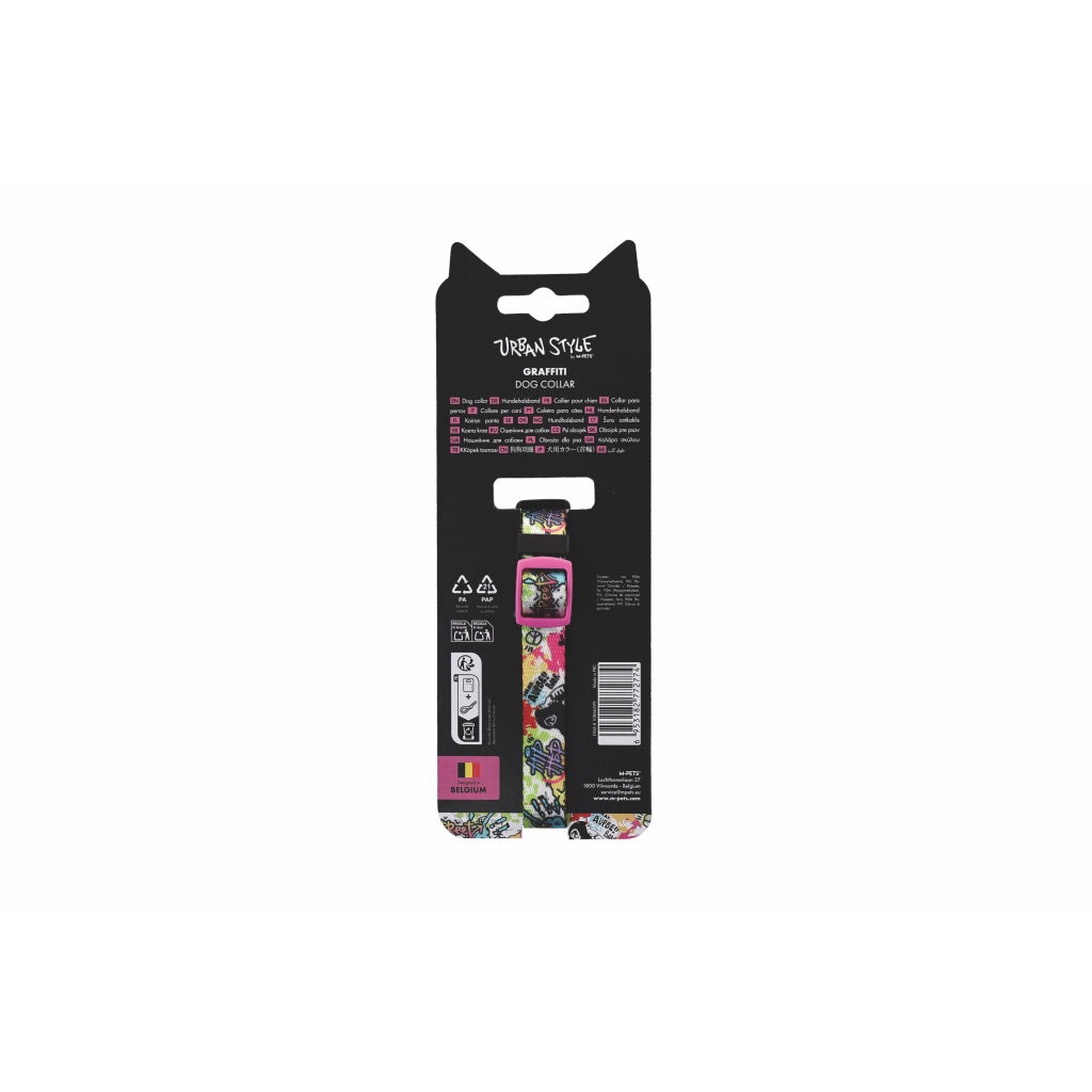 M-Pets Urban Style Graffiti Köpek Boyun Tasması 15,2-25,4cm [XS]