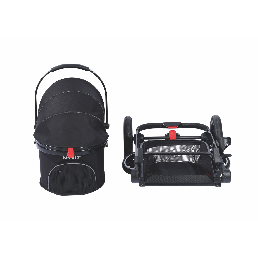 M-Pets Conquest Pet Stroller Kedi ve Köpek Taşıma Arabası 71x57,5x101cm (Siyah)