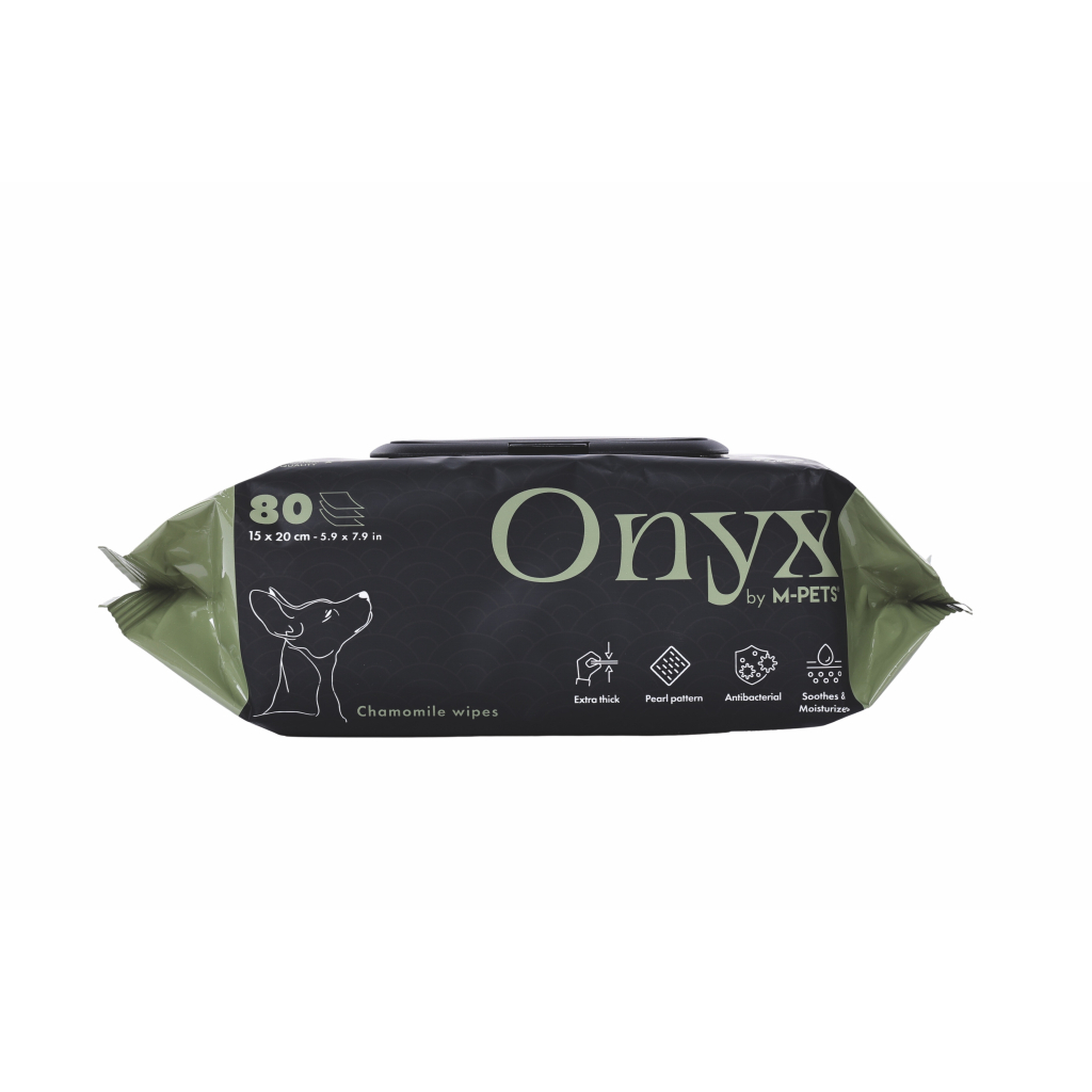 M-Pets Onyx Papatya Kokulu Kedi ve Köpekler İçin Temizleme Mendili (80'li)