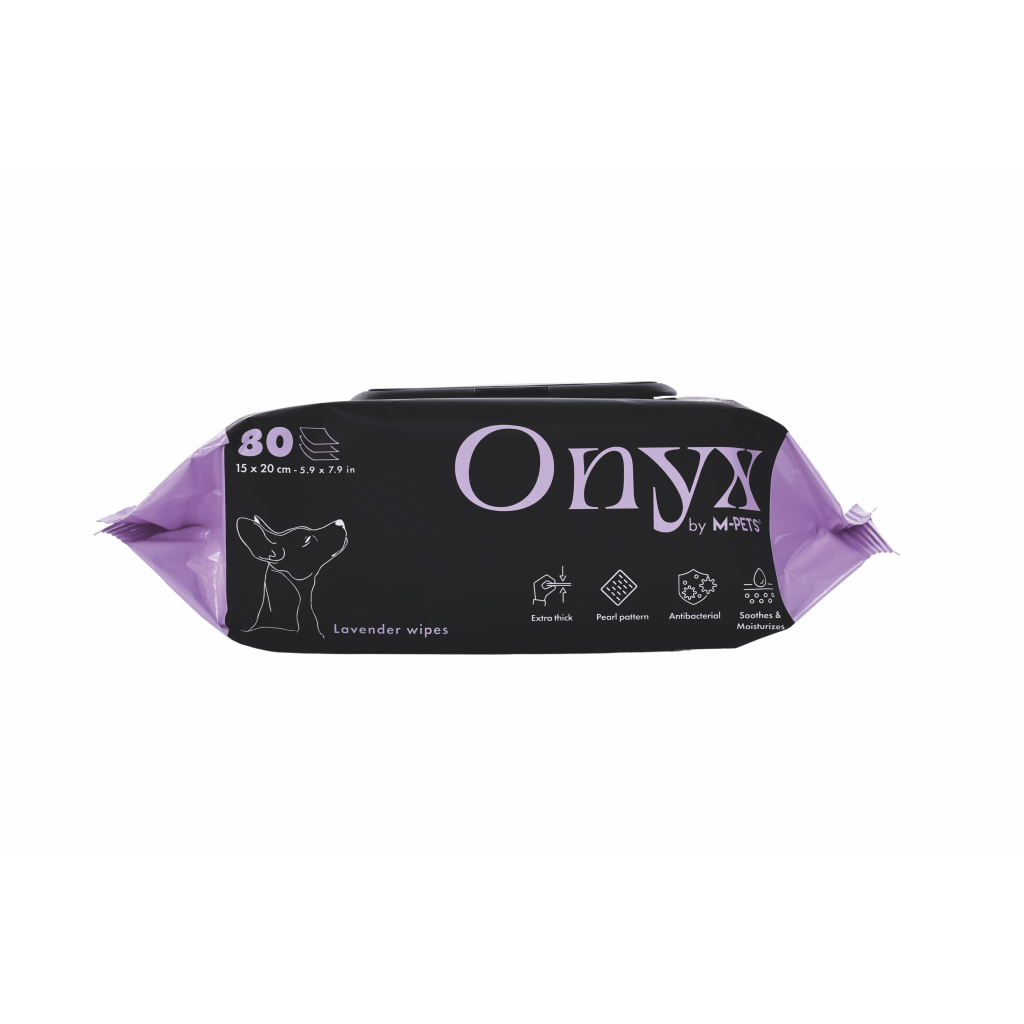 M-Pets Onyx Lavanta Kokulu Kedi ve Köpekler İçin Temizleme Mendili (80'li)