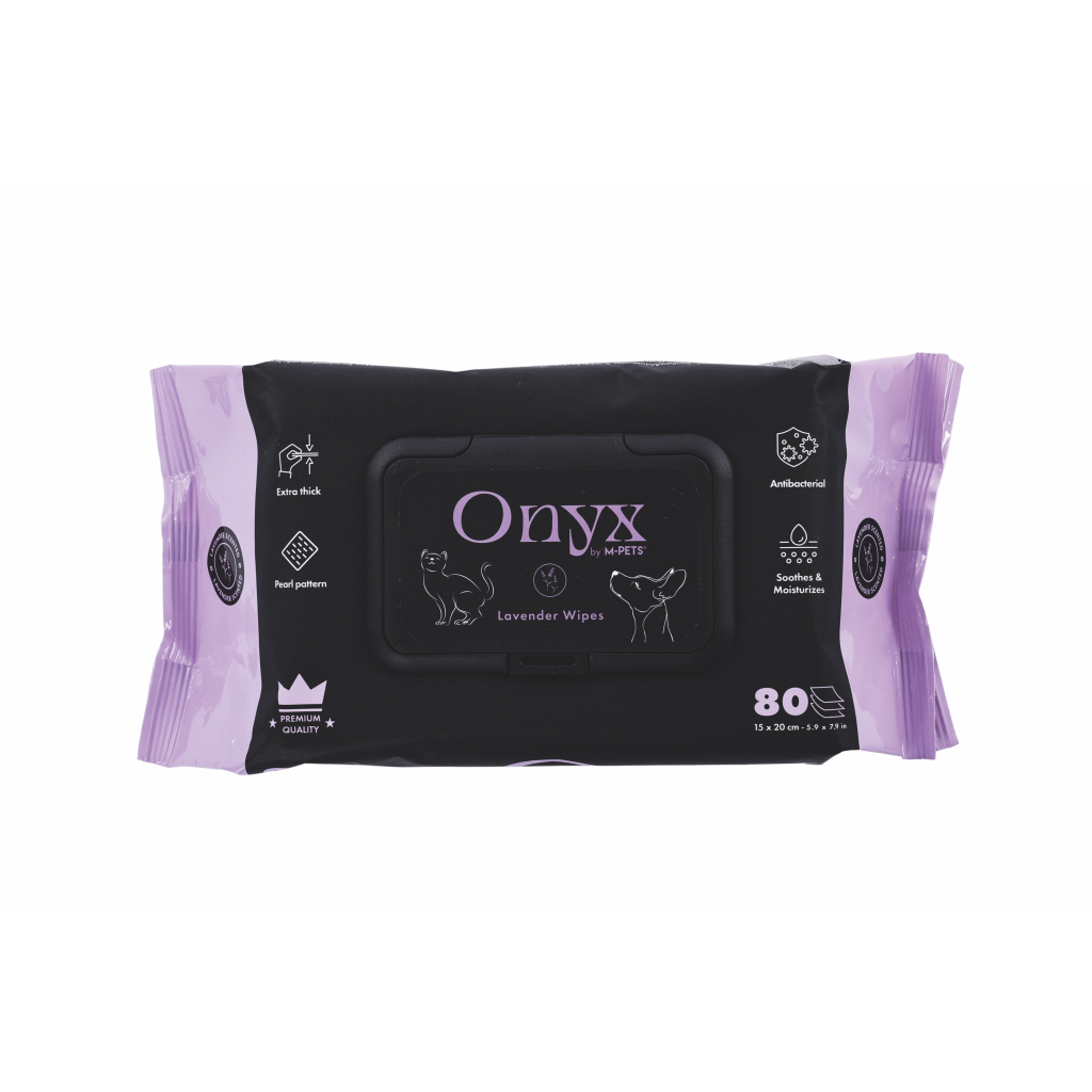 M-Pets Onyx Lavanta Kokulu Kedi ve Köpekler İçin Temizleme Mendili (80'li)