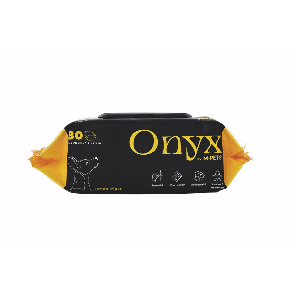 M-Pets Onyx Limon Kokuku Kedi ve Köpekler İçin Temizleme Mendili (80'li)