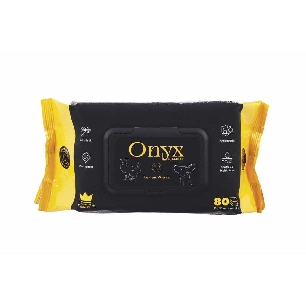 M-Pets Onyx Limon Kokuku Kedi ve Köpekler İçin Temizleme Mendili (80'li)