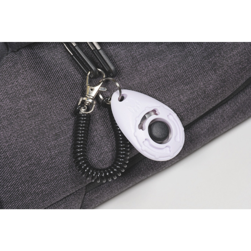 M-Pets Training Köpek Eğitim Clickerı 6x4x1,7cm (Siyah-Beyaz)