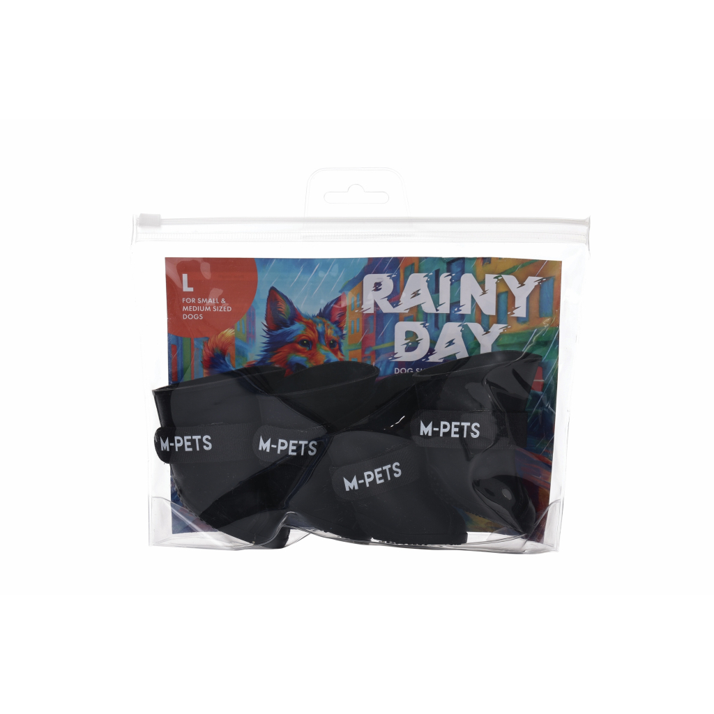 M-Pets Rainy Day Köpek Ayakkabısı (Siyah) [L]